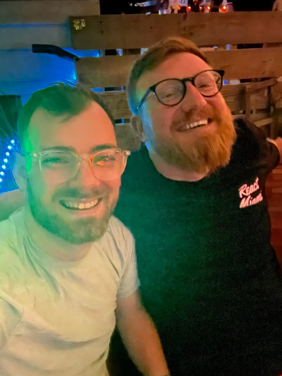 Chillin with my guy @grow_love from the @developer_dao at the after after after party of #ReactMiami! https://t.co/MOgMGR3Ihv